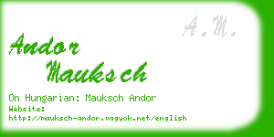 andor mauksch business card